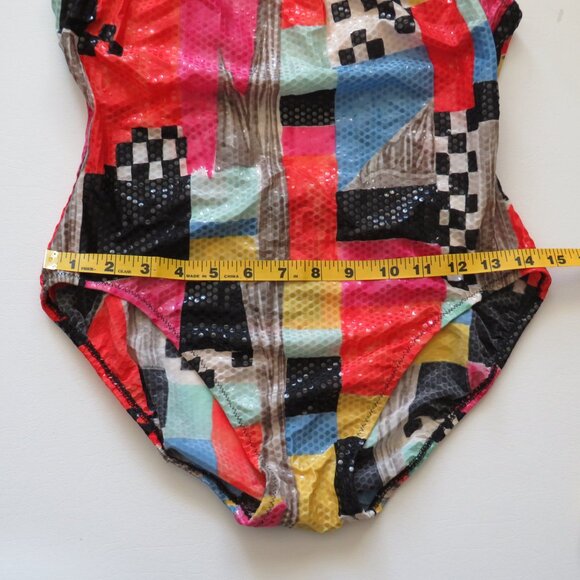 Diva Dillards Multicolor Sequined Women’s One Piece Sleeveless  Swimsuit 14 (30) - Picture 8 of 13